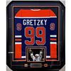 Image 1 : WAYNE GRETZKY FRAMED SIGNED EDMONTON OILERS JERSEY (UDA)