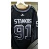 Image 1 : STEVEN STAMKOS SIGNED TAMPA BAY LIGHTNING ADIDAS BLACK ALTERNATE AUTHENTIC JERSEY (FANATICS COA)