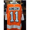 Image 1 : TRAVIS KONECNY SIGNED PHILADELPHIA FLYERS ADIDAS PRO STYLE JERSEY (FROZEN POND COA)