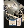 Image 2 : MICHAEL IRVIN SIGNED DALLAS COWBOYS SILVER FULL SIZE SPEED REP HELMET (BECKETT COA)