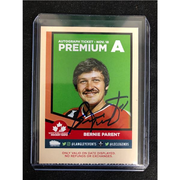 BERNIE PARENT AUTOGRAPHED WESTERN EXPO TICKET