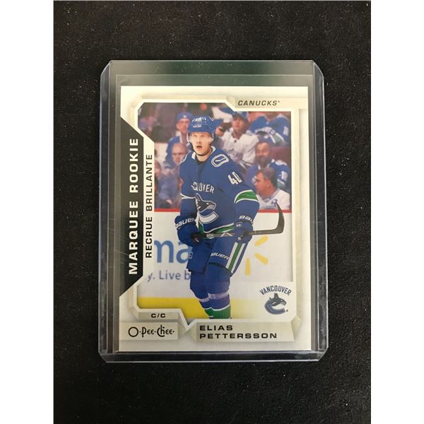 2018-19 OPC Marquee Rookie #611 Elias Pettersson Vancouver Canucks