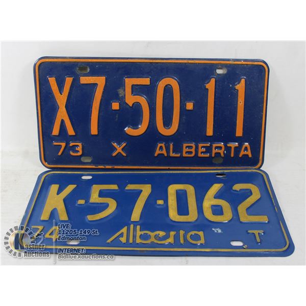 VINTAGE ALBERTA LICENSED PLATES