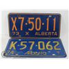Image 1 : VINTAGE ALBERTA LICENSED PLATES