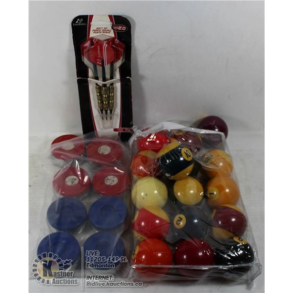 VINTAGE 15 POOL TABLE BALLS