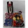 Image 1 : VINTAGE 15 POOL TABLE BALLS