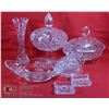 Image 1 : CRYSTAL LIDDED CANDY DISHES (2) & ASSORTED ITEMS
