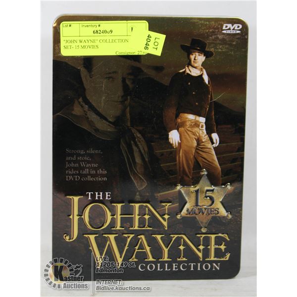 "JOHN WAYNE" COLLECTION DVD SET- 15 MOVIES
