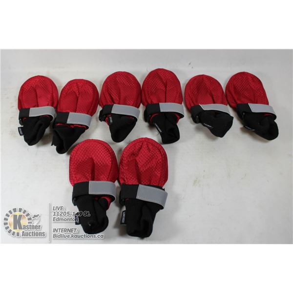 LOT OF 2 NEW 4PC DOG BOOTIE SETS