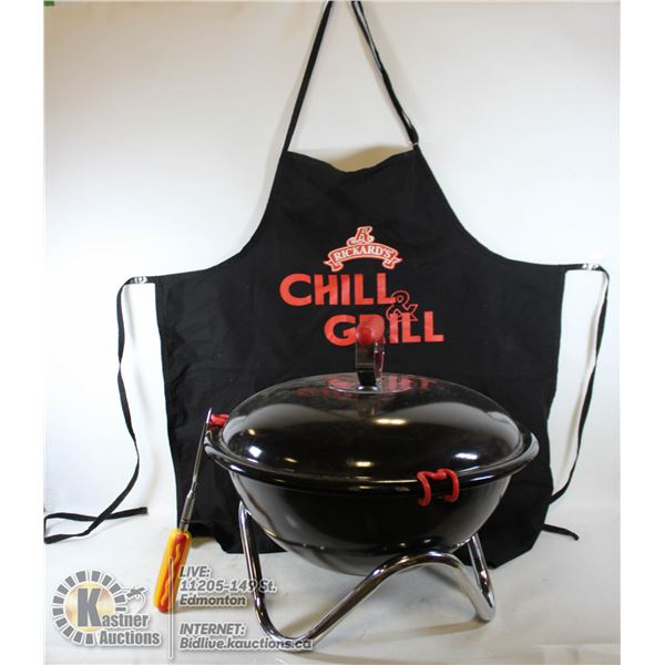 BODUM CHARCOAL GRILL & HOT DOG STICK