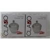 Image 1 : LOT OF 2 NEW CLARO CRYSTAL CANDY JARS