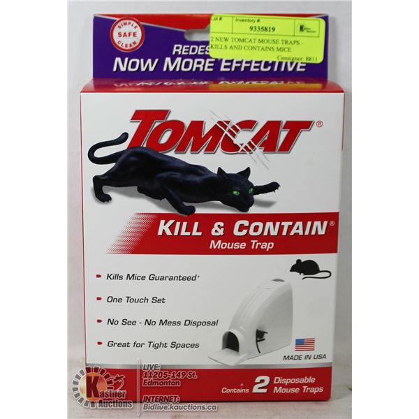 2 NEW TOMCAT MOUSE TRAPS - KILLS AND CONTAINS MICE
