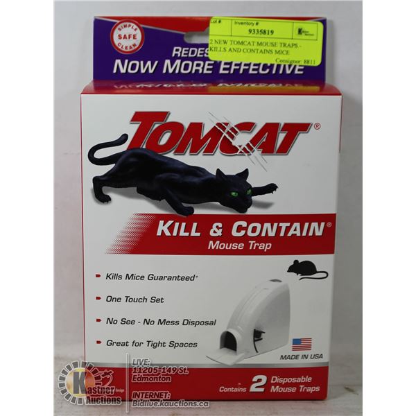 2 NEW TOMCAT MOUSE TRAPS - KILLS AND CONTAINS MICE