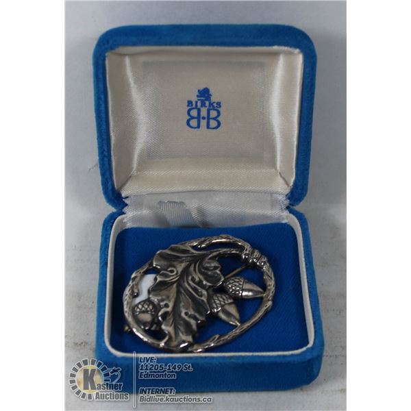 STERLING SILVER SCOTTISH THISTLE BROOCH MARKED