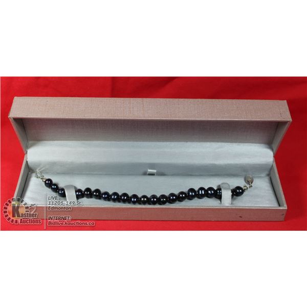 NATURAL BLACK TAHITIAN SALTWATER PEAR BRACELET