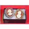 Image 1 : ONE CAMEO BROOCHES GOLD TONE AND ONE SILVER CAMEO