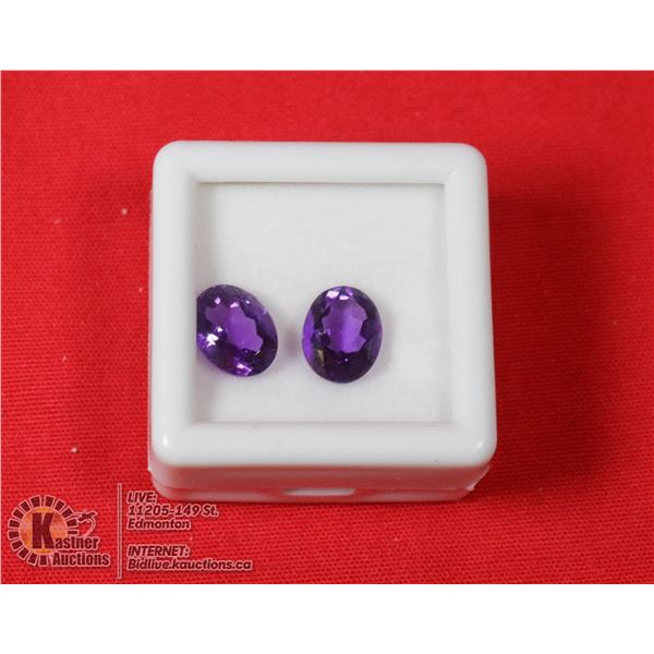 #185-PURPLE AMETHYST GEMSTONES 7 x 9mm 3.40ct