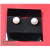 Image 1 : #100-FRESH WATER PEARL STUD EARRINGS 9 - 10 mm