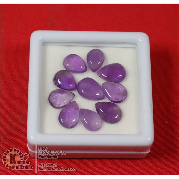 #161-PURPLE AMETHYST GEMSTONES 18.95ct