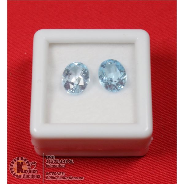 #229-SKY BLUE TOPAZ GEMSTONES 7 x  9mm 4.25ct
