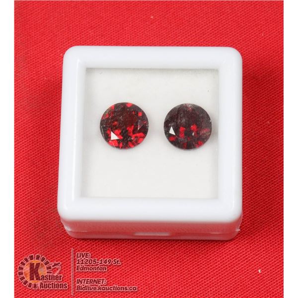 #177-DARK RED GARNET GEMSTONES 8mm/ 4.5ct
