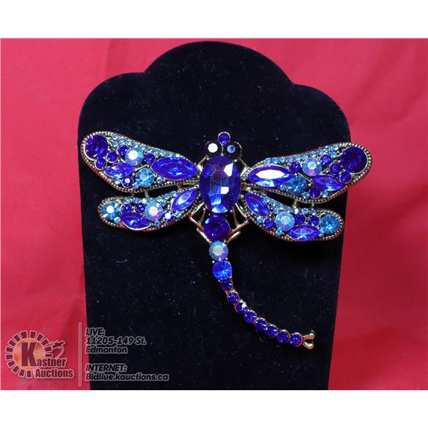 DRAGONFLY  RHINESTONE BROOCH