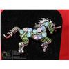 Image 1 : UNICORN RHINESTONE BROOCH