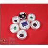 Image 1 : X7 GEMSTONES RUBY, EMERALD, SAPPHIRE, LAPIS