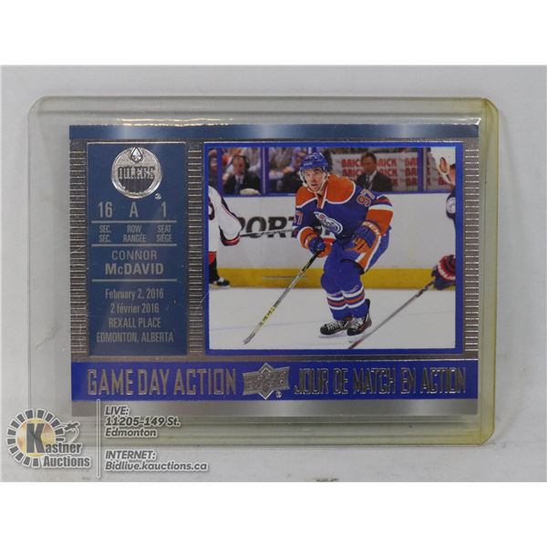 CONNOR MCDAVID GAME DAY ACTION CARD