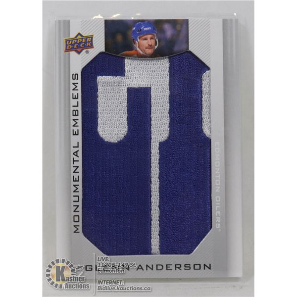 GLENN ANDERSON MONUMENTAL EMBLEM PATCH CARD