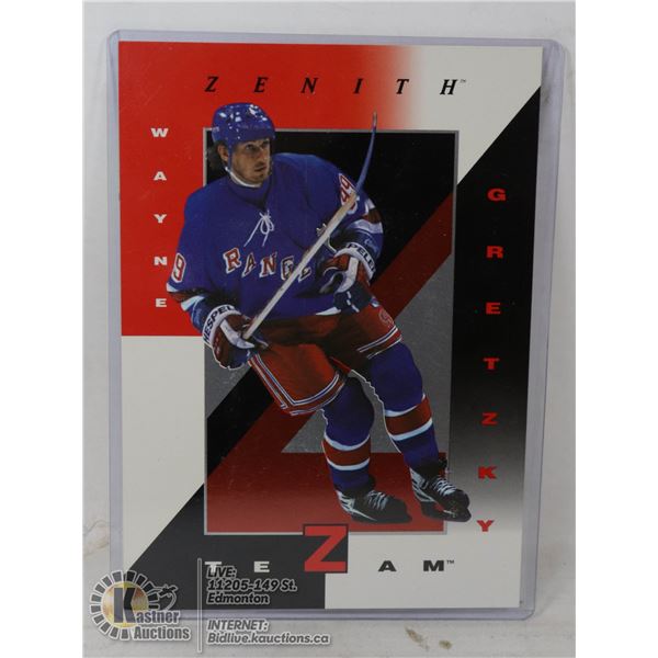 WAYNE GRETZKY 4X6 ZENITH Z TEAM INSERT CARD