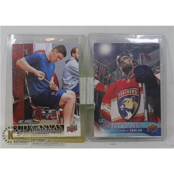 CAREY PRICE AND AARON ECKBLAD UD CANVAS CARDS