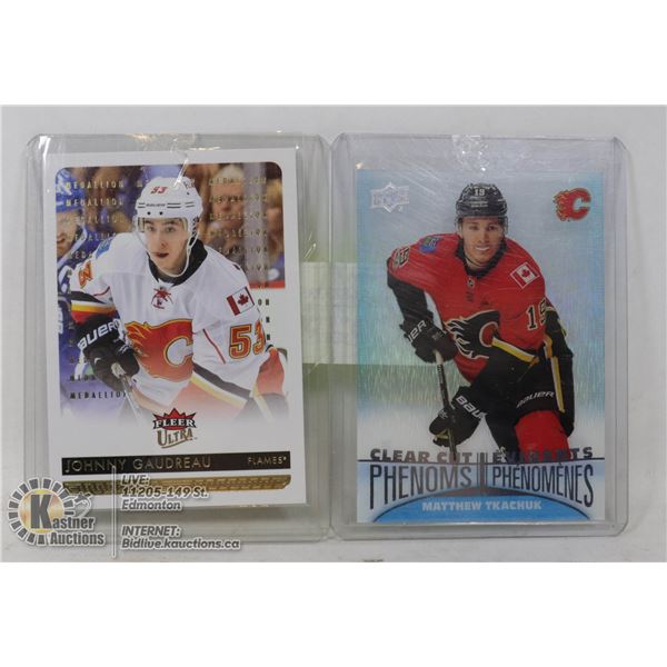 MATTHEW TKACHUCK AND JOHNNY GAUDREAU INSERT CARDS