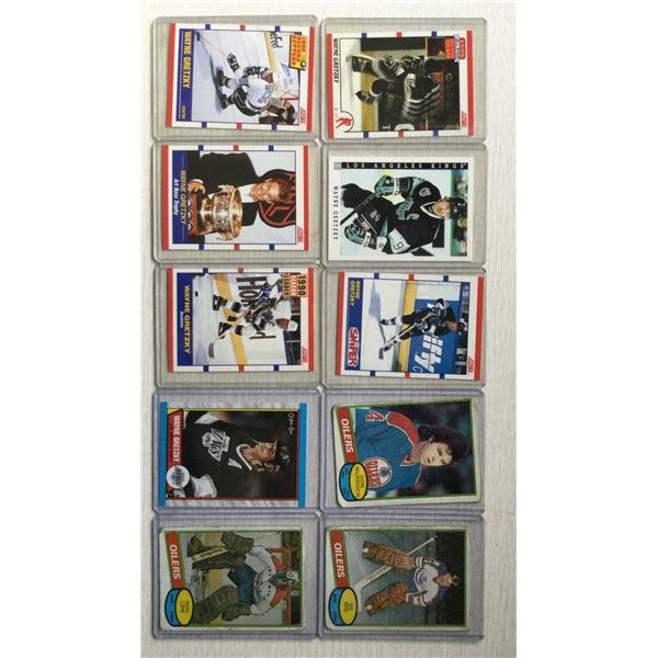 7 WAYNE GRETZKY CARDS, 3 EDMONTON OILERS FROM 1980