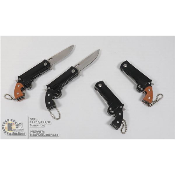 LOT OF 4 NEW MINI REVOLVER KNIVES