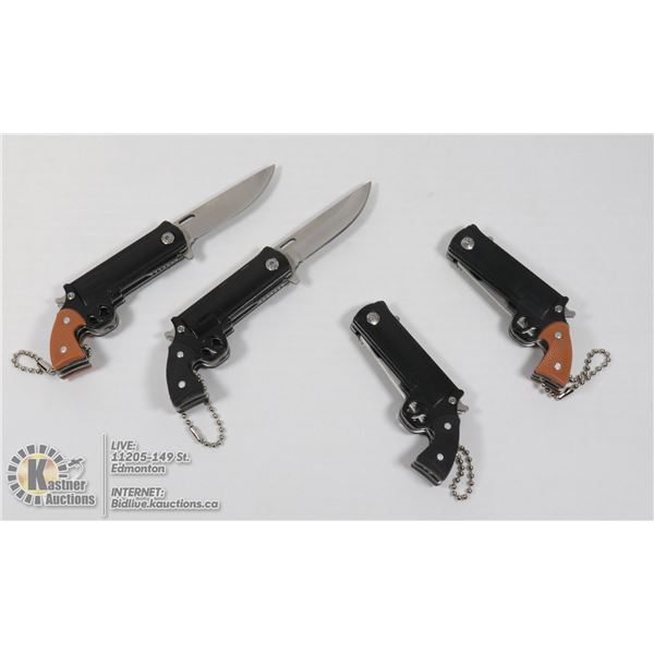 LOT OF 4 NEW MINI REVOLVER KNIVES