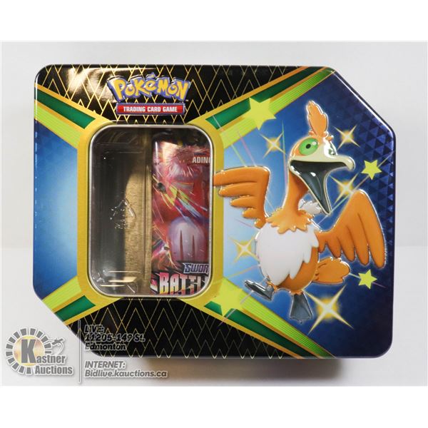 POKEMON COLLECTORS TIN WITH x4 BOOSTER PACKS, NEW