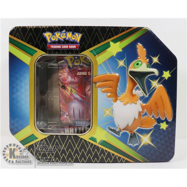 POKEMON COLLECTORS TIN WITH x4 BOOSTER PACKS, NEW