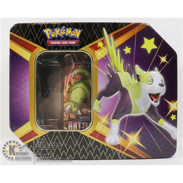 POKEMON COLLECTORS TIN WITH x4 BOOSTER PACKS, NEW