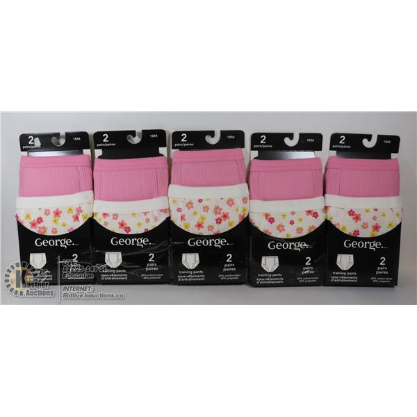 LOT OF 10 PAIRS NOF TRAINING PANTS - SZ 18 MONTH