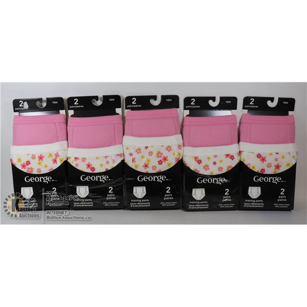 LOT OF 10 PAIRS NOF TRAINING PANTS - SZ 18 MONTH