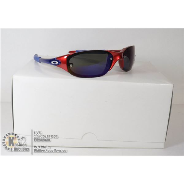 CASE OF 12 OAKLEY STYLE SUNGLASSES  RED & BLACK