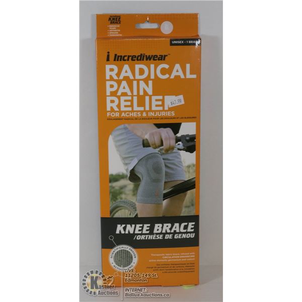 NEW INCREDIWEAR RADICAL PAIN RELIEF KNEE BRACE