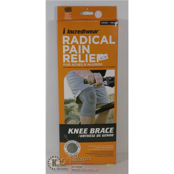 NEW INCREDIWEAR RADICAL PAIN RELIEF KNEE BRACE