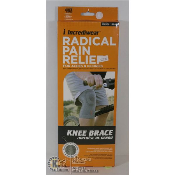 NEW INCREDIWEAR RADICAL PAIN RELIEF KNEE BRACE