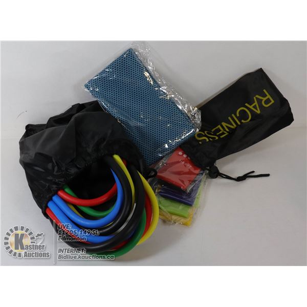 FLAT OF ASSOERTED EXERCISE RESISTANCE BANDS