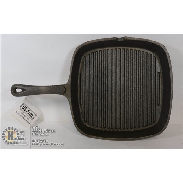 9" X 9" SQUARE CAST IRON GRIDDLE