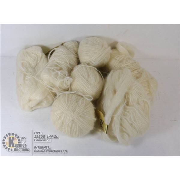 7 SKEINS OF TIBER SUPER KID MOHAIR. FRANCE