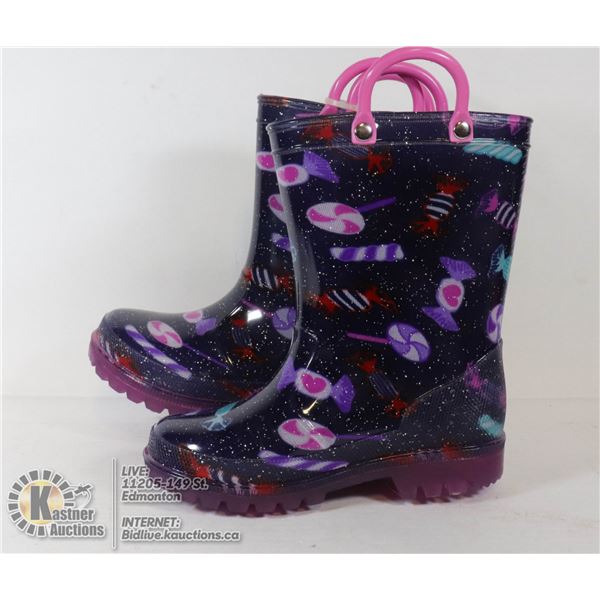 LIGHT UP RUBBER BOOTS SIZE 8