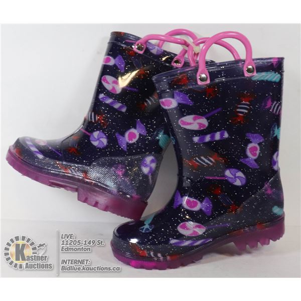 LIGHT UP RUBBER BOOTS SIZE 10
